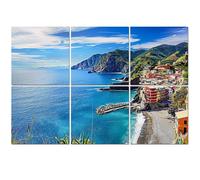6 Pack Acoustic Wall Panels Sound Absorbing Wall Art acoustic foam Scenic view colorful village Vernazza Cinque Terre 72"x48" Sound Proofing Panels for walls Decorative Noise Dampening