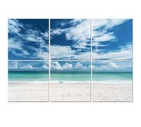 6 Pack Acoustic Wall Panels Sound Absorbing Wall Art acoustic foam Summer beach sea clear sky 72"x48" Sound Proofing Panels for walls Decorative Noise Dampening