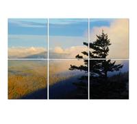 6 Pack Acoustic Wall Panels Sound Absorbing Wall Art acoustic foam sun rises valley fog Smokies 72"x48" Sound Proofing Panels for walls Decorative Noise Dampening