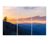 6 Pack Acoustic Wall Panels Sound Absorbing Wall Art acoustic foam Sunrise Rolling Mountain Landscape 72"x48" Sound Proofing Panels for walls Decorative Noise Dampening