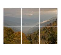 6 Pack Acoustic Wall Panels Sound Absorbing Wall Art acoustic foam Sunrise valley Smoky Mountains 72"x48" Sound Proofing Panels for walls Decorative Noise Dampening
