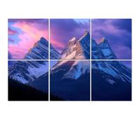 6 Pack Acoustic Wall Panels Sound Absorbing Wall Art acoustic foam Three Sisters Mountains Canmore 72"x48" Sound Proofing Panels for walls Decorative Noise Dampening