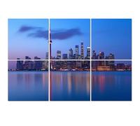 6 Pack Acoustic Wall Panels Sound Absorbing Wall Art acoustic foam Toronto Skyline purple light Toronto Canada 72"x48" Sound Proofing Panels for walls Decorative Noise Dampening
