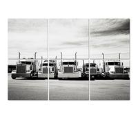 6 Pack Acoustic Wall Panels Sound Absorbing Wall Art acoustic foam Trucks Convoy California White 72"x48" Sound Proofing Panels for walls Decorative Noise Dampening