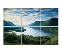 6 Pack Acoustic Wall Panels Sound Absorbing Wall Art acoustic foam View Hudson River Valley from Trophy Point West Point NY 72"x48" Sound Proofing Panels for walls Decorative Noise Dampening