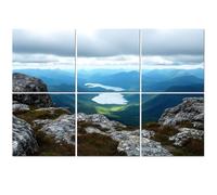 6 Pack Acoustic Wall Panels Sound Absorbing Wall Art acoustic foam View Lake Placid From Whiteface Mountain Adirondacks 72"x48" Sound Proofing Panels for walls Decorative Noise Dampening