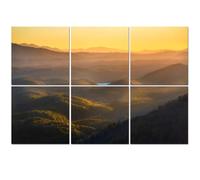 6 Pack Acoustic Wall Panels Sound Absorbing Wall Art acoustic foam Viewpoint from Look Rock Great Smoky Mountains 72"x48" Sound Proofing Panels for walls Decorative Noise Dampening