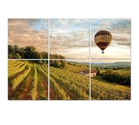 6 Pack Acoustic Wall Panels Sound Absorbing Wall Art acoustic foam Vineyards hot air balloon winery before harvest tuscany wine 72"x48" Sound Proofing Panels for walls Decorative Noise Dampening