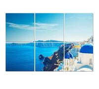 6 Pack Acoustic Wall Panels Sound Absorbing Wall Art acoustic foam White church Oia town Santorini island Greece 72"x48" Sound Proofing Panels for walls Decorative Noise Dampening