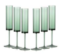 6 Pack Acrylic Dark Green Wine Glasses Green champagne glasses Champagne Flutes Sparkling Wine Glasses Wine Goblets Wedding Glassware Set Drinkware Glasses for Wedding Bar Celebration Baby Shower