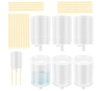 6 Pack Adjustable Moss Pole Watering Dripper, Stackable Self Watering Planter Insert with Flow Control, 220ML Slow Release Plant Water Globes Devices & Spikes for Monstera Epipremnum