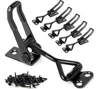 6 Pack Adjustable Toggle Latch Clamp, Upgraded Toggle Clamp Latch 4001-330Lbs Holding Capacity, Quick Release Hasp Clamps, Black Metal Pull Latches Catch for Smoker Door Tool Box Case Trunk Lid Jig