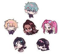 6 Pack Alien Stages Figure Badge Anime Action Figures Cute Brooch Characters Acryl Pin Alien Stages Cosplay Bag Pins