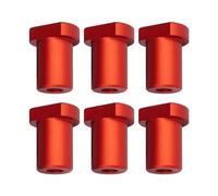6 Pack Aluminum Alloy Bench Dogs, Woodworking Table Workbench Auxiliary Tool DIY Positioning Bench Bench Brake Inserts for T-Track Table Work Bench (20mm,Red)