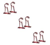 6-Pack Aluminum Curtain Rod Holders Roman Style Easy Installation and Sturdy Brackets Red Color Perfect for Home Decor