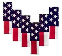 6 Pack American Flag Bandanas for Women Men and Dog Gift Packaging - 22x22 Inches - 4th of July Accessories Scarf Headband Neckerchief