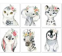 6 Pack Animal Cross Stitch Kits for Adults - Stamped Crossstitching Kits Preprinted 11 Count Cross-Stitch Kit for Beginner, 11CT Prestamped Easy Pattern Needlepoint Kits Crafts for Decor 9.8x13.8inch