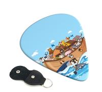 6 Pack Animals on Noah's Ark Floating Guitar Picks - 0.46 0.71 0.93 mm Includes Cool Guitar Picks Thin Medium Heavy Thickness, Electric Guitar Picks for Acoustic Guitar Bass Ukulele