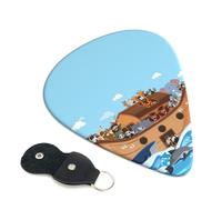 6 Pack Animals on Noah's Ark Guitar Picks - 0.46 0.71 0.93 mm Includes Cool Guitar Picks Thin Medium Heavy Thickness, Electric Guitar Picks for Acoustic Guitar Bass Ukulele