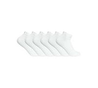 6 Pack Ankle Socks White One Size