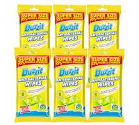 6 pack Antibacterial Wipes 300 Jumbo Wipes, Extra Strong 25% Bigger & Stronger, Multi-Purpose Household Cleaning Wipes for Kitchen, Bathroom, Bins & Surfaces