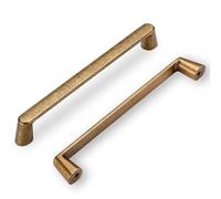 6 Pack Antique Brass Cabinet Handles -160MM Hole Centers Vintage Drawer Handles Solid Zinc Alloy Cabinet Hardware Drawer Pulls (Bronze)