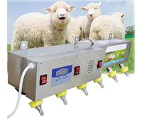6-Pack Automatic Nipple Feeders, Stainless Steel Constant Temperature Milk Feeder, Universal Suckling Machine for Lambs and Piglets