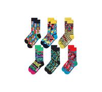 6 Pack Avengers Socks Bundle Novelty Socks - Gift Idea Happy Socks Multi 6-11