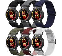 6-Pack Bands for Garmin Bounce 2 Smartwatch, Elastic Nylon Lightweight Soft Stretchable Replacement Straps for Bounce 2 Watch Boys Girls