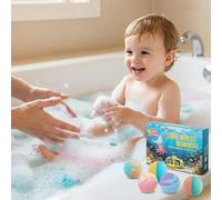 6 Pack Bath Bombs for Kids with Toys Inside, Bath Bombs with Surprise Inside Bubble Bathes, Ocean Theme Natural Sea Salt Colorful Color Changing Spa Balls, Fun and Safe