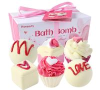 6-Pack Bath Bombs Gift Set for Women - Natural Essential Oil Spa Products (6 Styles), Great for Birthday & Valentine's Day, Mother's Day and Other Festivals