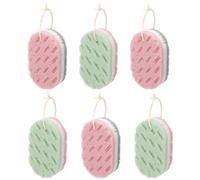 6 Pack Bath Sponge Body Sponge Exfoliating Shower Eco-Friendly Bath Scrubbers for Smooth Skin & Deep Cleansing Soft Bath Scrubber for Men Women Adults Kids Body Cleaning Supplies