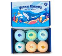 6 Pack Bathbombs with Toys Inside - Surprise Bath Bombs with Glow in The Dark Ocean Animal Toys, 6 Scents for Kids Fun Bath Time ;1 ;1