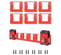 6 Pack Battery Holder Wall Mount Battery Dock Holder for Einhell Power X-Change 18 V Batteries Including Screws, TPDL Battery Storage Rack Battery Dock Holder Compatible with Einhell PXC 18 V