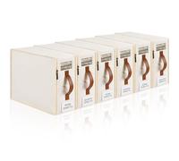 6 Pack Bed Sheet Organizers and Storage, Bedding Storage Box with Zipper, Label, Handle, Window, Linen Closet Organizer and Storage for Sheet Set, Clothing, Duvet Covers, Toys