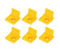 6 Pack Bee Hive Entrance Gates, Beehive Entrance Reducer, Beehive Door Window Ventilated for Outdoor Yard Farm Garden (Yellow)