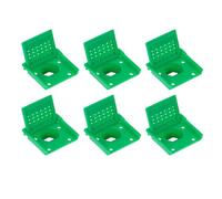 6 Pack Bee Hive Entrance Gates, Square Bee Hive Entrance Reducer Open and Close Plastic Beehive Ventilation Window (Green+5.3cm*5cm*1.2cm/2.08in*1.96in*0.47in)