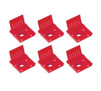 6 Pack Bee Hive Entrance Gates, Square Bee Hive Entrance Reducer Open and Close Plastic Beehive Ventilation Window (Red+5.3cm*5cm*1.2cm/2.08in*1.96in*0.47in)