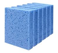 6 Pack Biodegradable Natural Kitchen Sponge Dish Sponges, Large Size, Blue | Natural Cellulose, Pop-Up, Eco-Friendly, Heavy Duty, Non-Scratch, Kitchen, Bathroom, Multipurpose, Odor Resistant