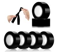 6 Pack Black Flagging Tape, Non-Adhesive Plastic Ribbon Neon Marking Roll, 1"*600ft, Marking Tape for Tree Marking, Hunting, Boundaries and Hazardous Areas,Trail Marking, Home and Workplace