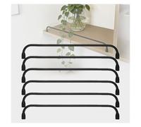 6 Pack Black Gallery Rails for Shelves - 16 Inch Anti-Fall Tipping Guard for Wood Shelves - Perfect Shelf Safe Rail for 24 30 34 42 48 Inch Shelves