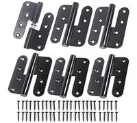 6-Pack Black Heavy Duty Lift Off Hinge, 4" X 3.5 Inch H-Shaped Door Hinges, Detachable Door Hinge 201 Stainless Steel, Thickness 2.8mm Left & Right Hinges