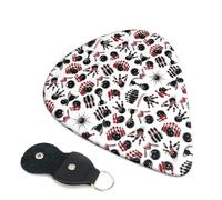 6 Pack bowling Guitar Picks, Bass Electric Acoustic Guitar Ukulele Accessories, Thin Guitar Picks Plectrums with Organizer Bag