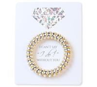 6 Pack Bridesmaid Gift Spiral Hair Ties on a Proposal Card - Phone Cord Hair Ties for Bridal Maid of Honor (Gold or Silver)… (6 Pack Gold)