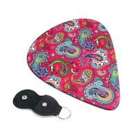 6 Pack Brightly Colored Paisley Guitar Picks - 0.46 0.71 0.93 mm Includes Cool Guitar Picks Thin Medium Heavy Thickness, Electric Guitar Picks for Acoustic Guitar Bass Ukulele