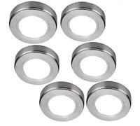 6-Pack Brushed Nickel Under Cabinet Led Light Kit - Warm White 240V Mains Powered