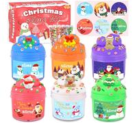 6 Pack Butter Slime, Stress Relief Toys Kit, Birthday Gifts Classroom Rewards Party Favors for Girls Boys 6-12, Slime Advent Calendar 2024