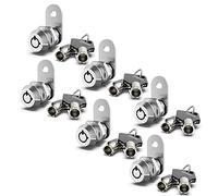 6 Pack Cabinet Locks with Keys, 5/8" Cam Locks Keyed Alike, RV Storage Lock for RV Compartment Door Mailbox Toolbox Locks Replacement Set, Chrome