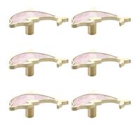 6 Pack Cabinet Pulls Single Hole Drawer Handles Decorative Metal Knob Bathroom Furniture Knobs Closet Dresser Wardrobe Cupboard Door Handle Children's Room Decor