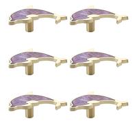 6 Pack Cabinet Pulls Single Hole Drawer Handles Decorative Metal Knob Bathroom Furniture Knobs Closet Dresser Wardrobe Cupboard Door Handle Children's Room Decor